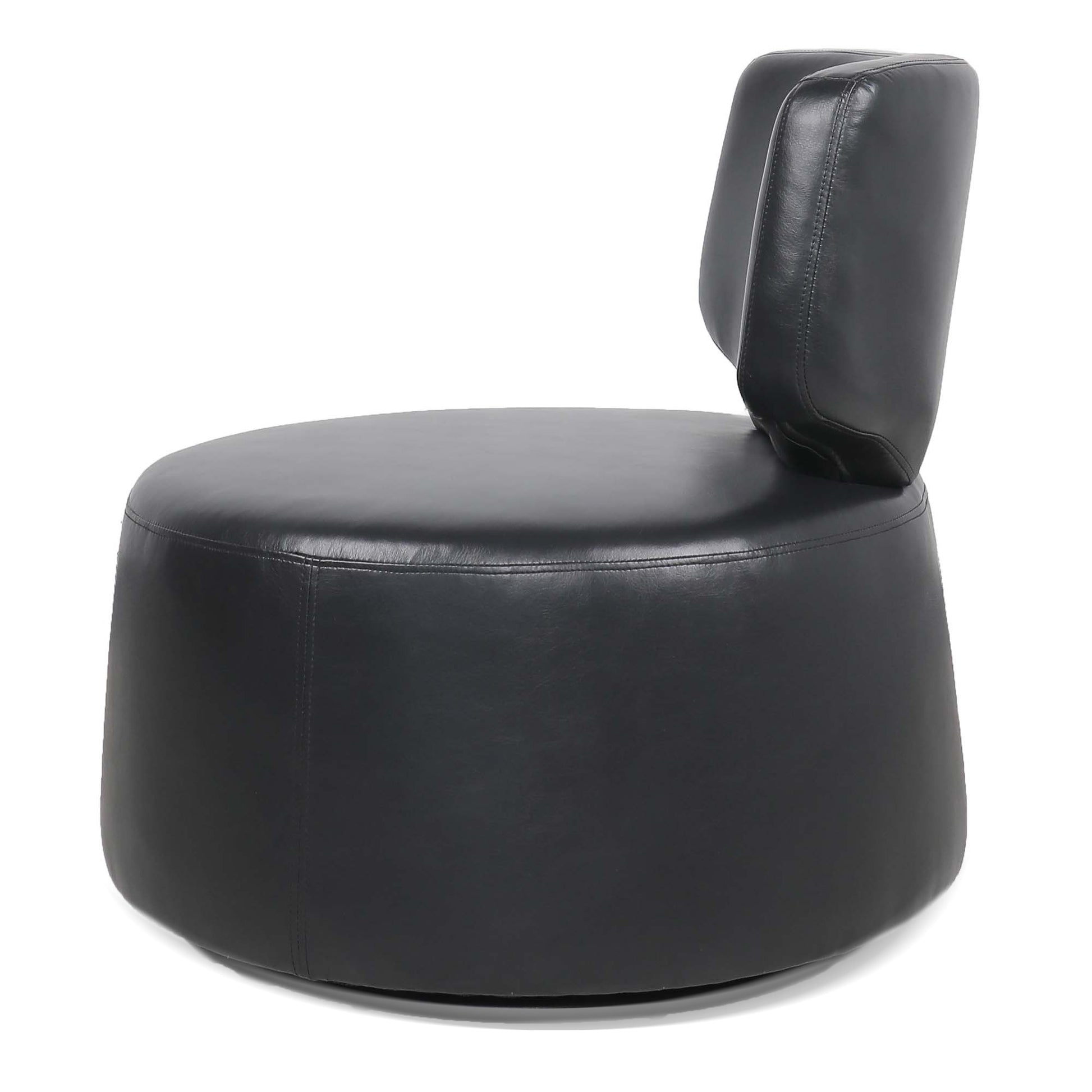 29.13" Wide Swivel Chair Black Pu Pu