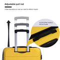 Hardshell Suitcase Spinner Wheels Pp Luggage Sets Lightweight Durable Suitcase With Tsa Lock,3 Piece Set 20 24 28 ,Yellow Yellow Polypropylene