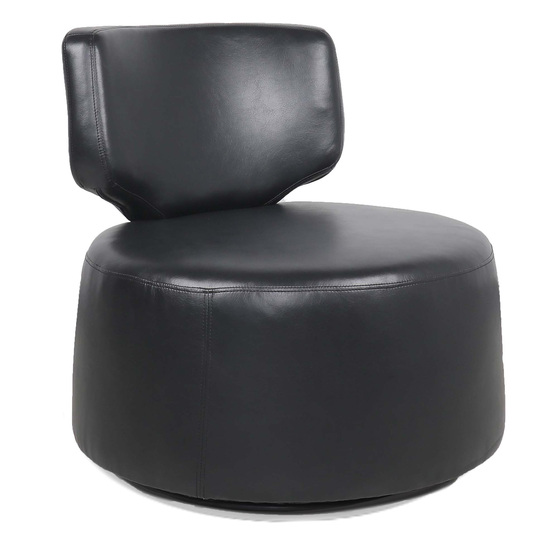29.13" Wide Swivel Chair Black Pu Pu