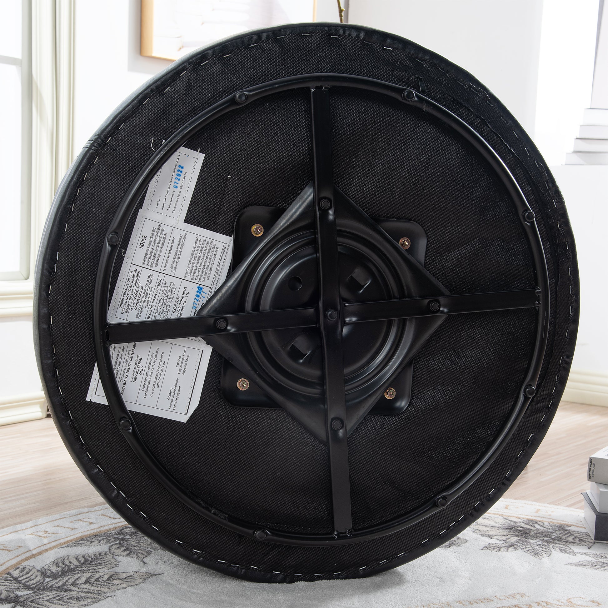 29.13" Wide Swivel Chair Black Pu Pu