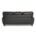 Modern Living Room Furniture 1Pc Sofa Black Faux Leather Covering Retro Styling Furniture Black Primary Living Space Contemporary,Modern,Retro Solid Wood