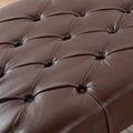 Upholstered Chaise Lounge Dark Brown Pu