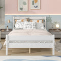 Full Bed With Headboard And Footboard,White Sku:W504P149039 Full White Pine