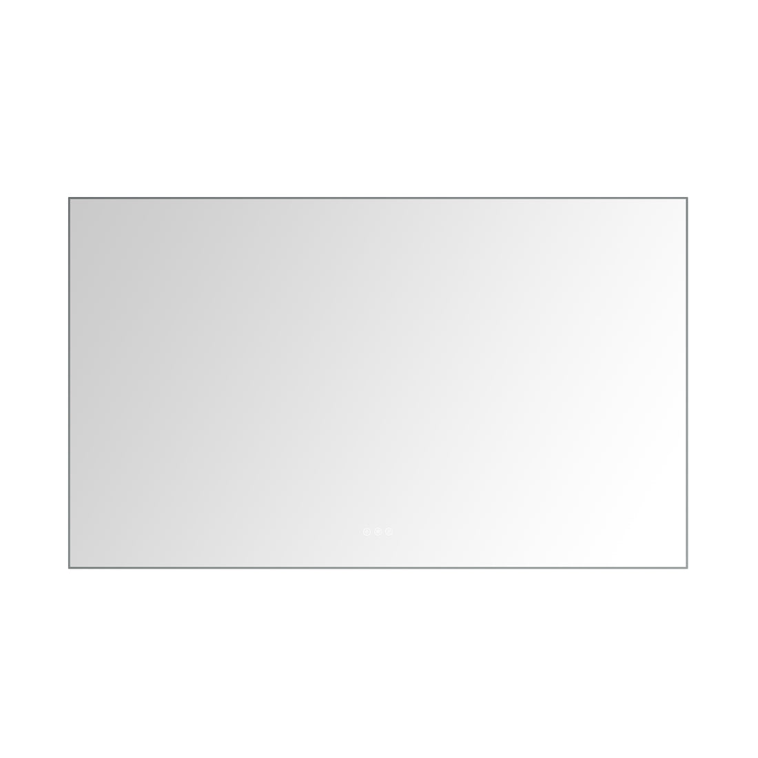 Led Mirror Bathroom Vanity Mirror With Back Light, Wall Mount Anti Fog Memory Large Adjustable Vanity Mirror Gun Ash Aluminium