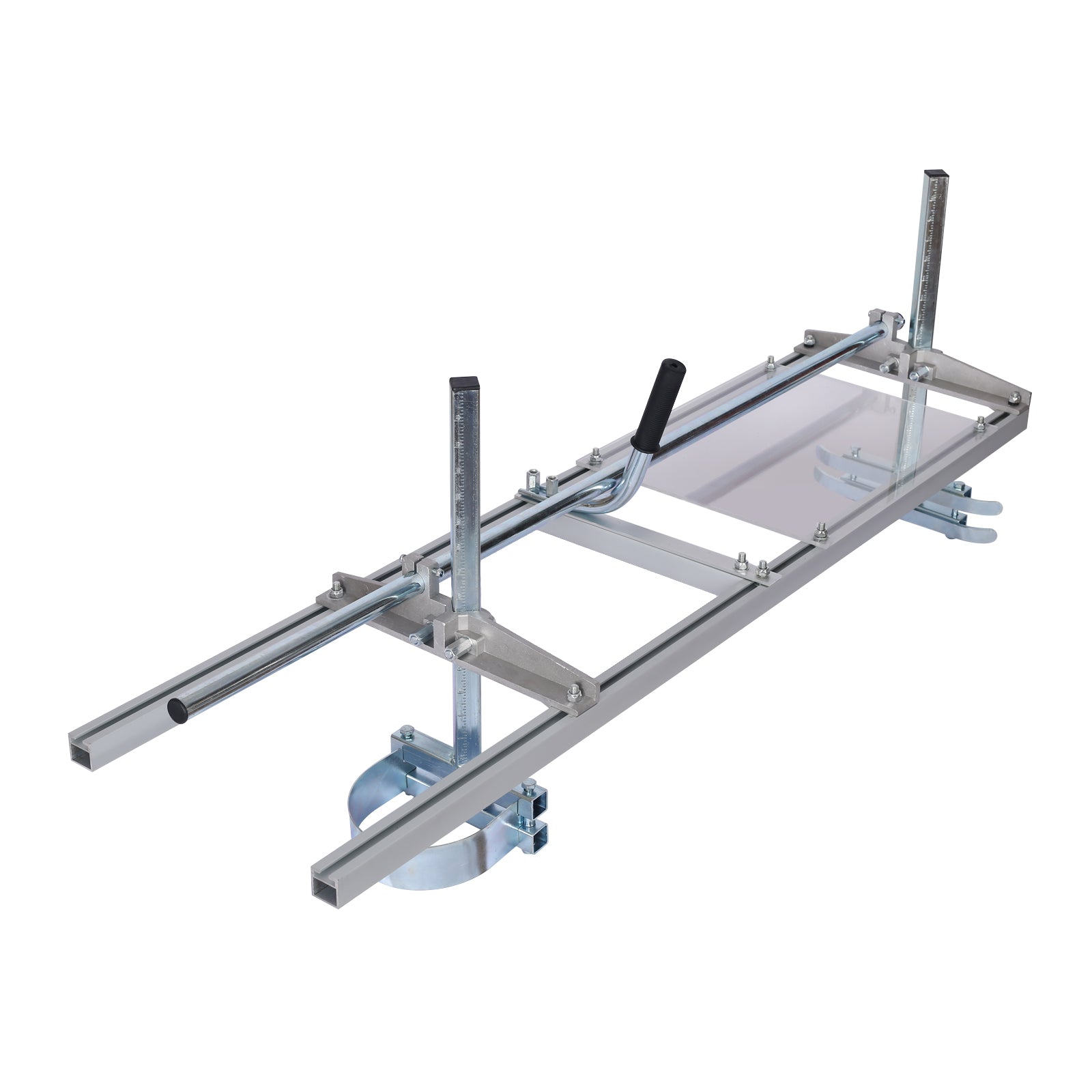 Chainsaw Mill Portable Chain Saw Mill Aluminum Steel Planking Lumber,Planking Milling Bar Size 14 48" Silver Aluminium