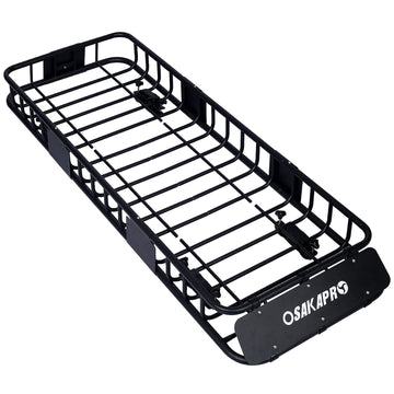 Rooftop Cargo Carrier Basket Motoring Roof Rack,Top Mount Roof Rack 64" Black Steel Black Steel