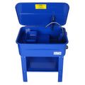 Cabinet Parts Washer With 110V Pump,20 Gallon ,Automotive Parts Washer Electrical Pump Blue Steel