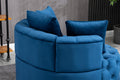 Accent Chair Classical Barrel Chair For Living Room Modern Leisure Sofa Chair Blue Blue Foam Velvet