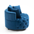 Accent Chair Classical Barrel Chair For Living Room Modern Leisure Sofa Chair Blue Blue Foam Velvet