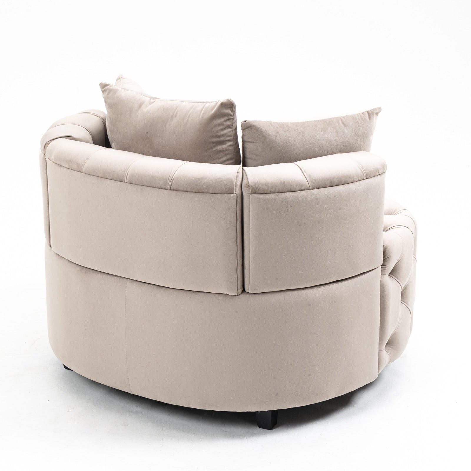 Accent Chair Classical Barrel Chair For Living Room Modern Leisure Sofa Chair Khaki Khaki Foam Velvet