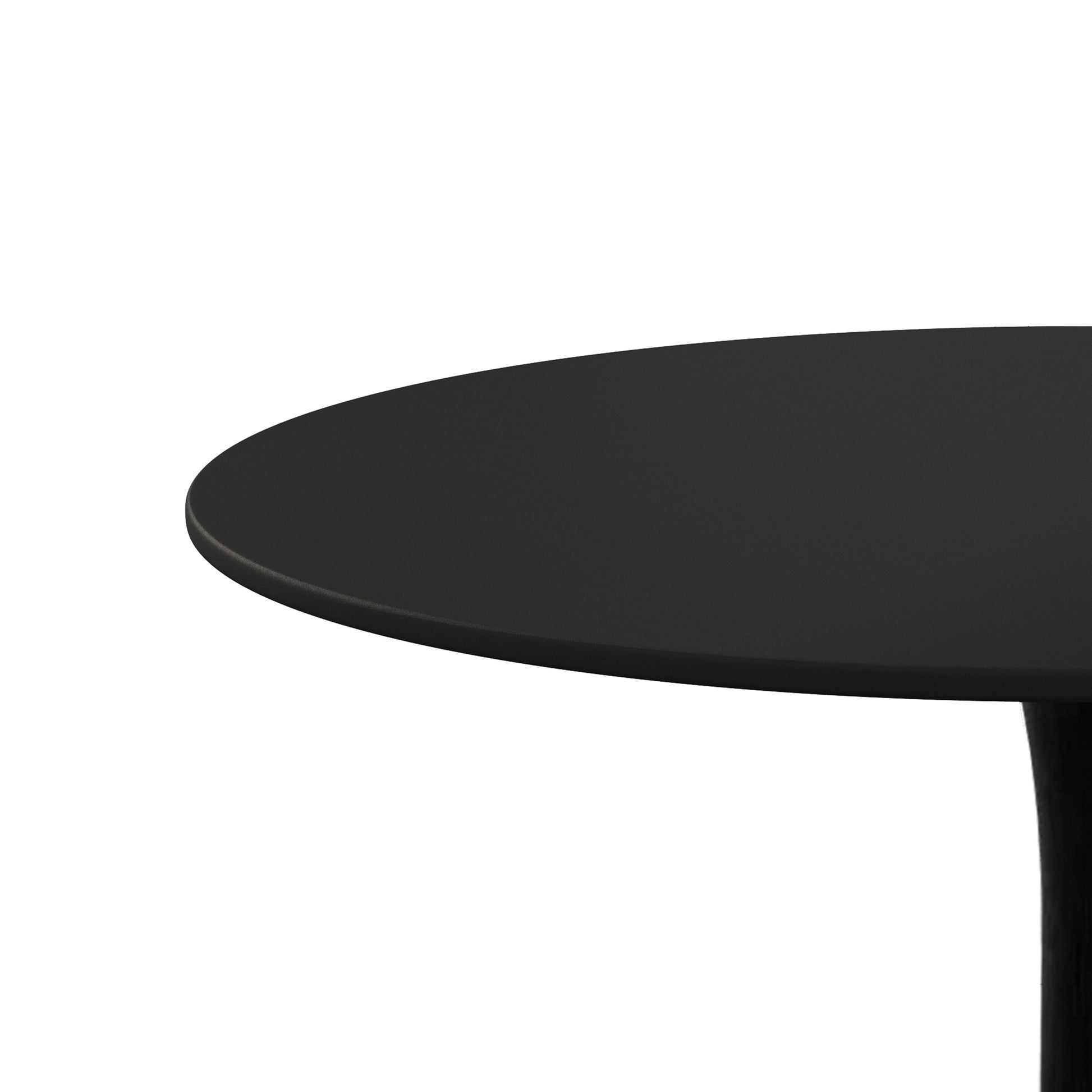 42.12"Modern Round Dining Table With Round Mdf Table Top,Metal Base Dining Table, End Table Leisure Coffee Table Black Mdf