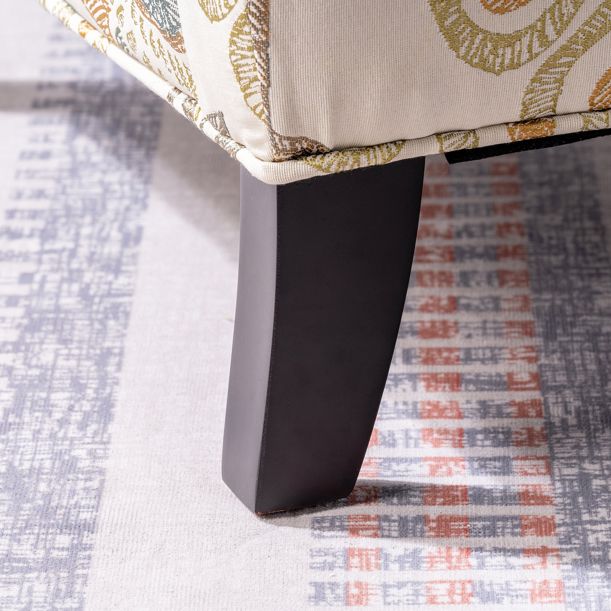 Accent Chairs For Living Room Beige Yellow Fabric