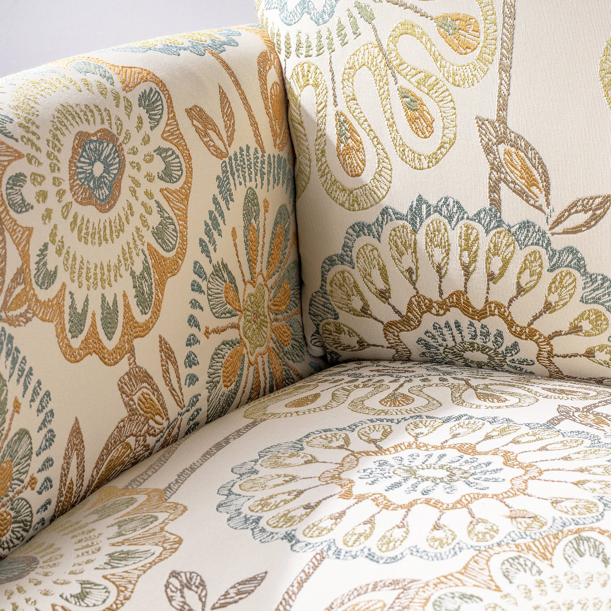 Accent Chairs For Living Room Beige Yellow Fabric