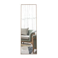 Brown Solid Wood Frame Full Length Mirror, Dressing Mirror, Bedroom Home Porch, Decorative Mirror, Clothing Store, Floor Mounted Large Mirror, Wall Mounted.60