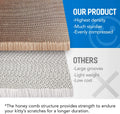 Scratchme Cat Scratcher Post & Board, Cat Scratching Pad, Durable Scratcher Prevents Furniture Damage, Black Marble Brown Solid Wood