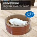 Scratchme Cat Scratcher Post & Board, Cat Scratching Pad, Durable Scratcher Prevents Furniture Damage, Black Marble Brown Solid Wood