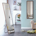 Brown Solid Wood Frame Full Length Mirror, Dressing Mirror, Bedroom Home Porch, Decorative Mirror, Clothing Store, Floor Mounted Large Mirror, Wall Mounted.63