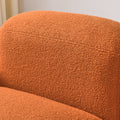 Ottoman For Modular Sofa Orange Polyester