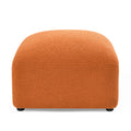 Ottoman For Modular Sofa Orange Polyester