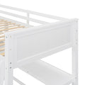 Twin Size Loft Bed With Drawers And Desk, Wooden Loft Bed With Shelves White Old Sku: Lt001530Aak White Solid Wood