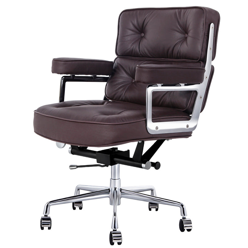 Lobby Office Chair Home And Office Brown Genuine Leather