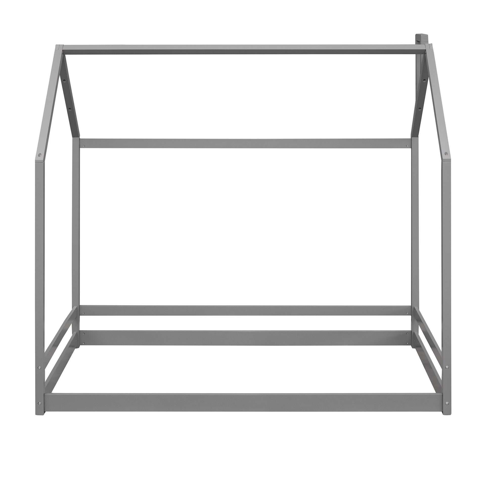 Twin Size House Bed Wood Bed, Gray Old Sku:Wf281435Aae Gray Solid Wood