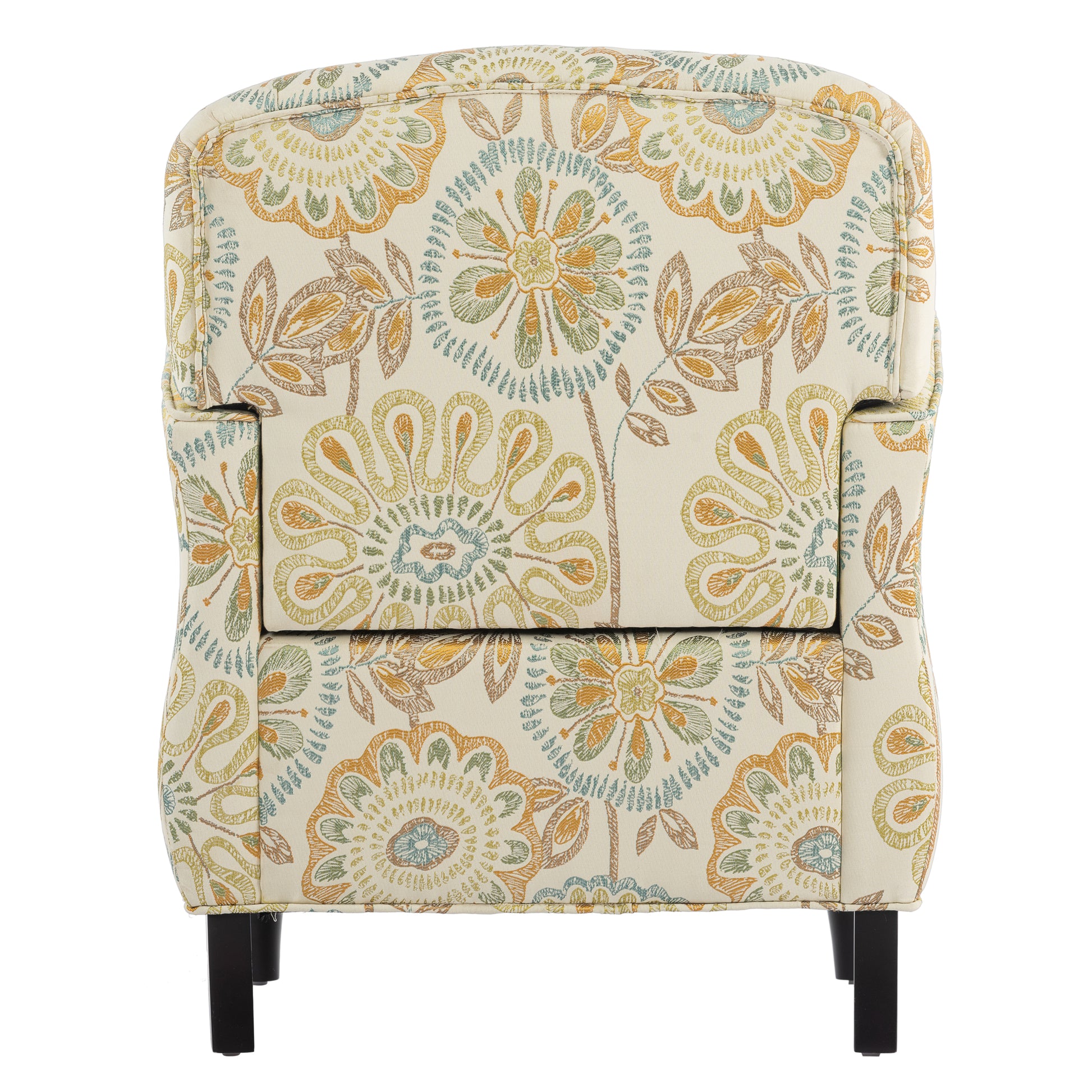 Accent Chairs For Living Room Beige Yellow Fabric