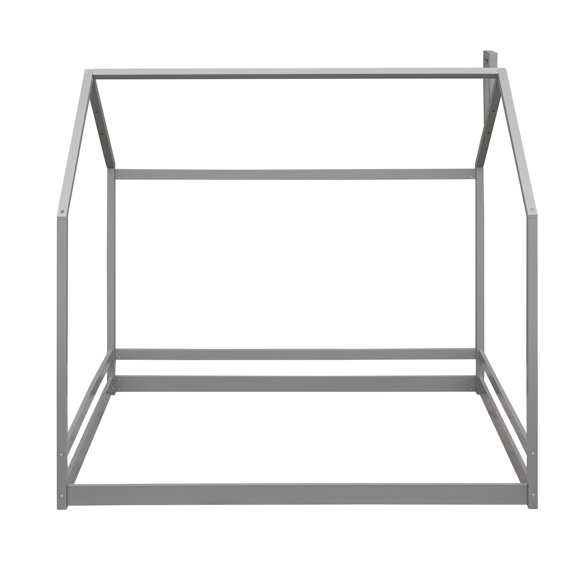 Full Size House Bed Wood Bed, Gray Old Sku:Wf281436Aae Gray Solid Wood