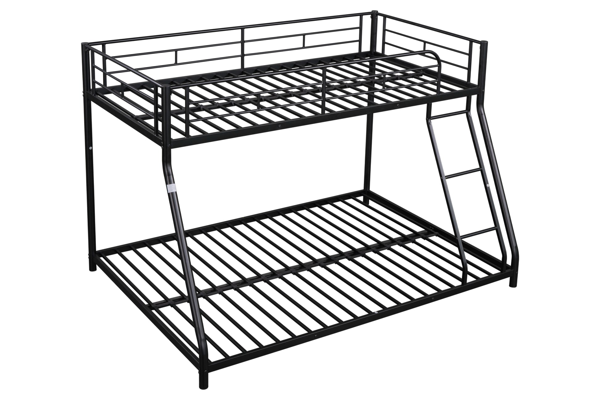 Metal Twin Over Full Bunk Bed Heavy Duty Sturdy Metal Noise Reduced Safety Guardrail Cpc Certified No Box Spring Needed Black Metal