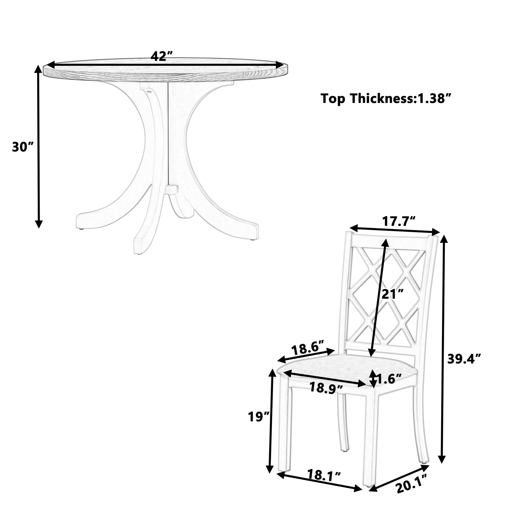 Mid Century Solid Wood 5 Piece Round Dining Table Set, Kitchen Table Set With Upholstered Chairs For Small Places, Walnut Table Beige Chair Wood Dining Room Solid Wood Rubberwood Round Dining Table With Chair Upholstered Chair Wood Walnut Slat Back Seats