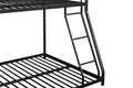 Metal Twin Over Full Bunk Bed Heavy Duty Sturdy Metal Noise Reduced Safety Guardrail Cpc Certified No Box Spring Needed Black Metal