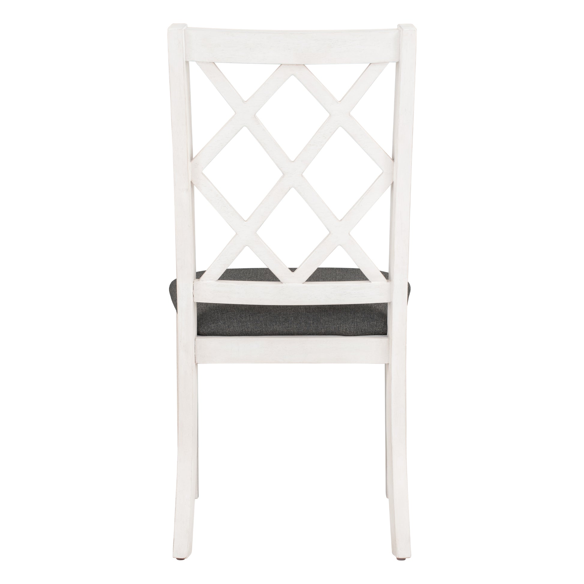 Mid Century Solid Wood 5 Piece Round Dining Table Set, Kitchen Table Set With Upholstered Chairs For Small Places, Brown Table Gray Chair Brown Wood Dining Room Solid Wood Rubberwood Round Dining Table With Chair Upholstered Chair Wood Brown Slat Back