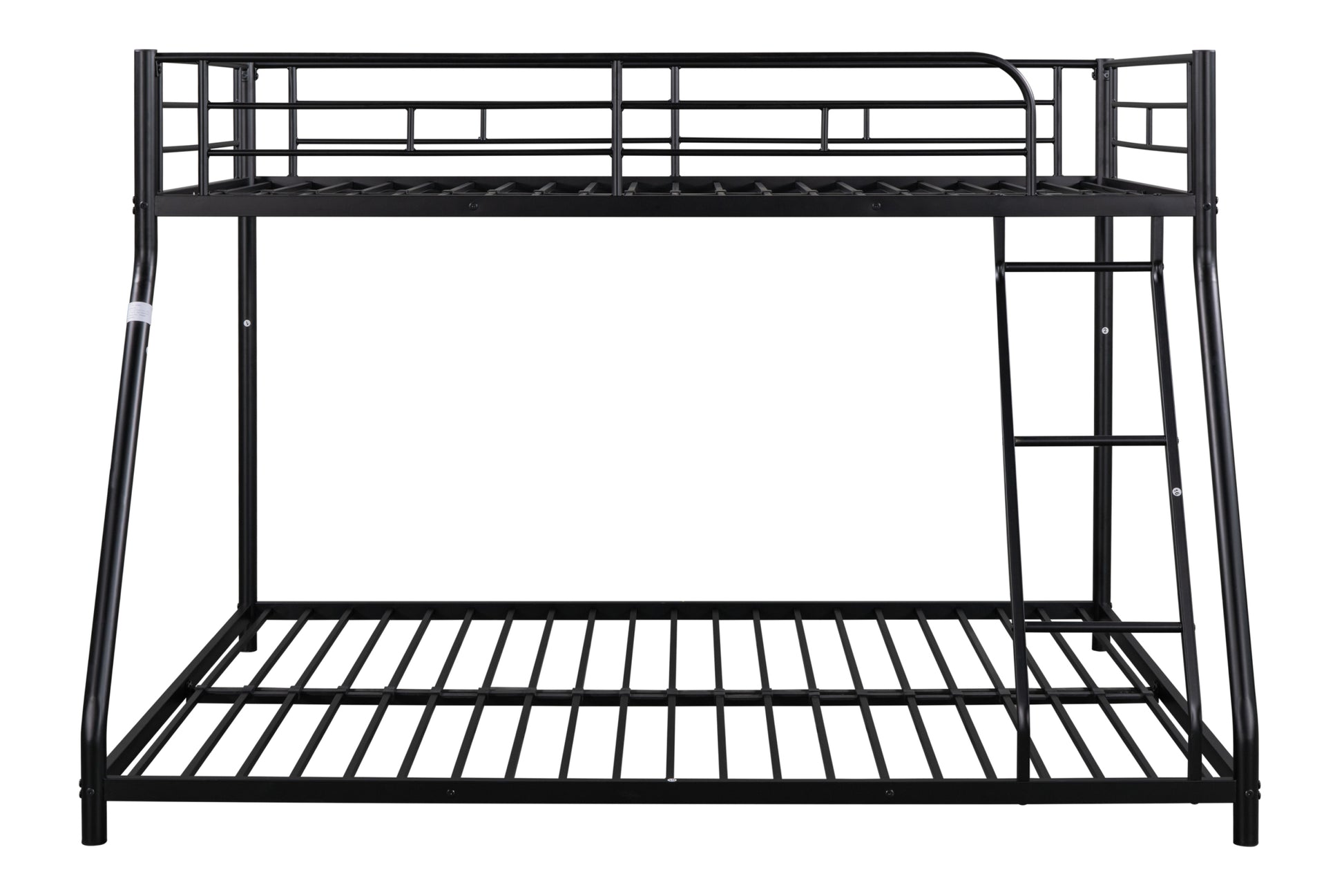 Metal Twin Over Full Bunk Bed Heavy Duty Sturdy Metal Noise Reduced Safety Guardrail Cpc Certified No Box Spring Needed Black Metal