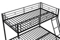 Metal Twin Over Full Bunk Bed Heavy Duty Sturdy Metal Noise Reduced Safety Guardrail Cpc Certified No Box Spring Needed Black Metal