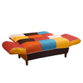Small Space Colorful Sleeper Sofa, Solid Wood Legs Colorful Polyester