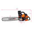 Chainsaw Gas 20Inch ,58Cc Gasoline Chain Saw For Trees ,Wood Cutting 2 Cycle Epa Compliant Orange Plastic