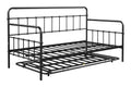 Metal Frame Daybed With Trundle Black Metal