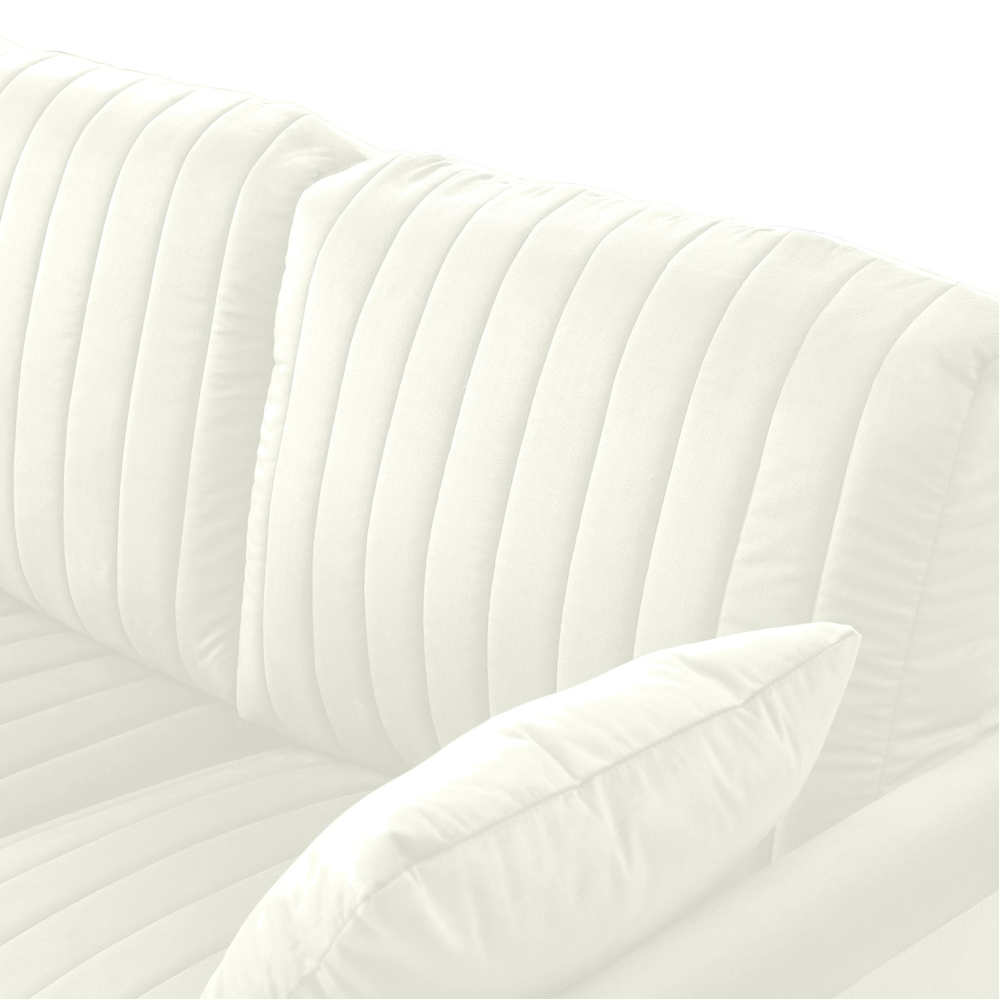 Living Room Sofa Set Of 3, Loveseat Sofa Couch And Comfy Accent Arm Chair W Pillows, Metal Legs, Upholstered Modern Furniture For Bedroom, Office, Small Space, Apartment Cream White Cream Foam Velvet