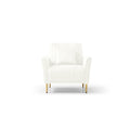 Living Room Sofa Set Of 3, Loveseat Sofa Couch And Comfy Accent Arm Chair W Pillows, Metal Legs, Upholstered Modern Furniture For Bedroom, Office, Small Space, Apartment Cream White Cream Foam Velvet