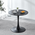 Tulip Special Dining Table,Black Marble Color Top,Mdf Dining Tablekitchen Table,Exective Desk Marble Mdf