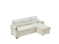 9191 Beige Broaching Storage Sofa Beige Linen
