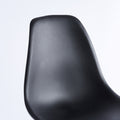 Black Chair,Set Of 4,Kd Leg,Plastic Seat Matt Black Plastic