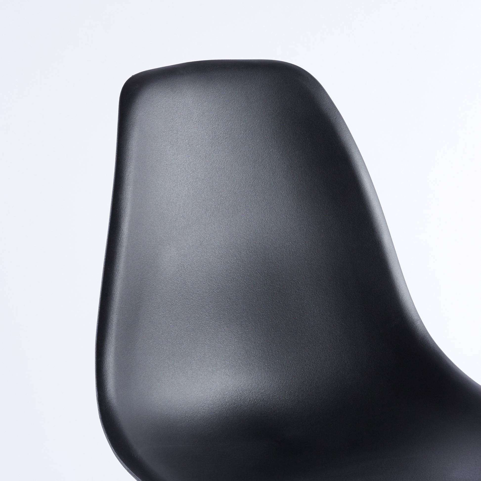Black Chair,Set Of 4,Kd Leg,Plastic Seat Matt Black Plastic