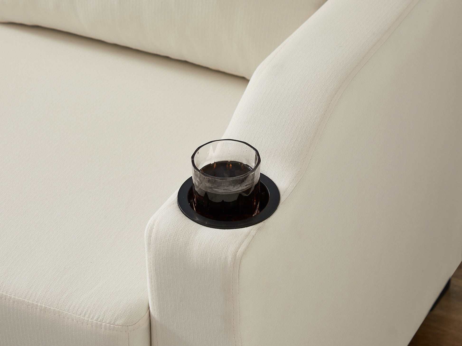 9191 Beige Broaching Storage Sofa Beige Linen