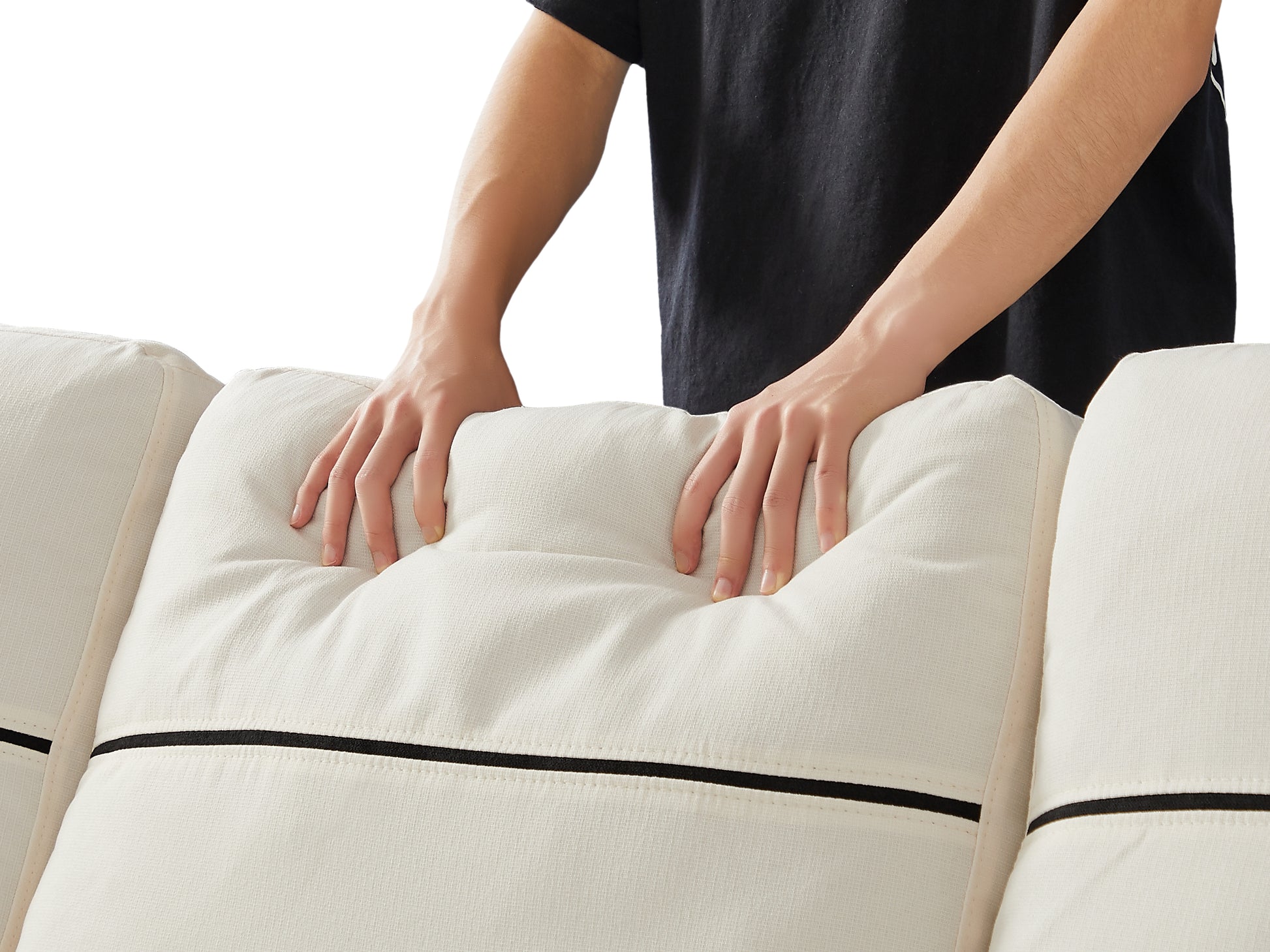 9191 Beige Broaching Storage Sofa Beige Linen