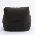 010 Soft Teddy Fabric Tufted Foam Bean Bag Chair With Teddy Fabric Dark Gray Dark Gray Primary Living Space Soft Modern Memory Foam Teddy