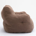 010 Soft Teddy Fabric Tufted Foam Bean Bag Chair With Teddy Fabric Coffee Coffee Soft Modern Foam Teddy