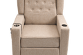Arm Pushing Recliner Chair, Modern Button Tufted Wingback Push Back Recliner Chair, Living Room Chair Fabric Pushback Manual Single Reclining Sofa Home Theater Seating For Bedroom,Khaki Yelkow Khaki Yellow Foam Linen