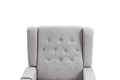 Arm Pushing Recliner Chair, Modern Button Tufted Wingback Push Back Recliner Chair, Living Room Chair Fabric Pushback Manual Single Reclining Sofa Home Theater Seating For Bedroom,Light Gray Light Gray Foam Linen
