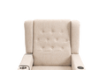 Arm Pushing Recliner Chair, Modern Button Tufted Wingback Push Back Recliner Chair, Living Room Chair Fabric Pushback Manual Single Reclining Sofa Home Theater Seating For Bedroom,Khaki Yelkow Khaki Yellow Foam Linen